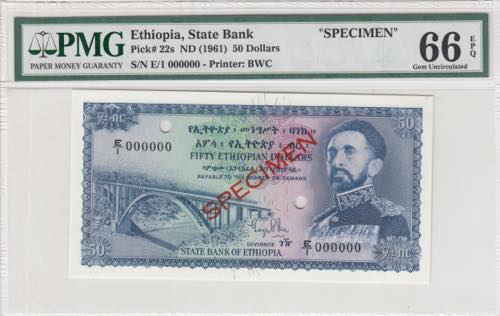 Ethiopia, 50 Dollars, 1961, UNC, ... 