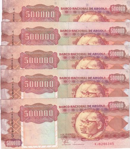 Angola, 500.000 Kwanzas, 1991, ... 