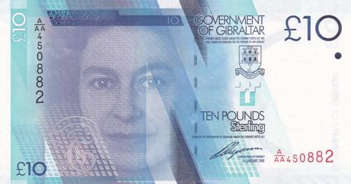 Gibraltar, 10 Pounds, 2010, UNC, ... 