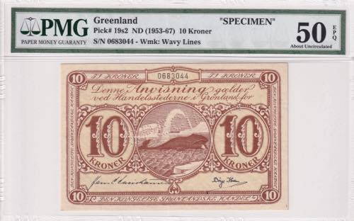 Greenland, 10 Kroner, 1953/67, ... 