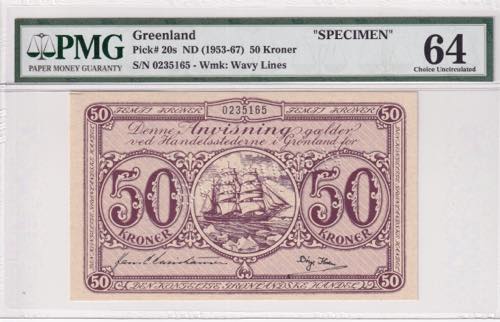 Greenland, 50 Kroner, 1953/67, ... 