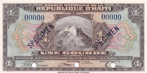 Haiti, 1 Gourde, 1946/1950, UNC, ... 