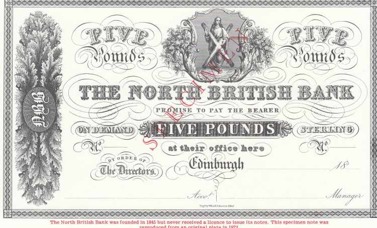 The North British Bank, Test Note 
