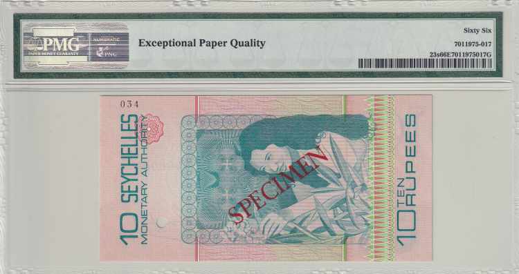 PMG 66 EPQ, Seychelles Monetary ... 