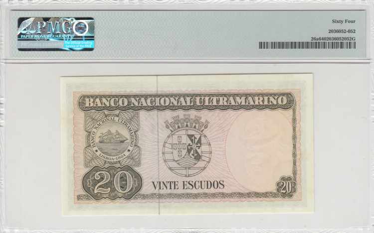 PMG 64, Banco Nacional Ultramarino