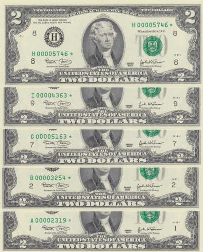 (Total 5 banknotes), A-B-G-H-I ... 