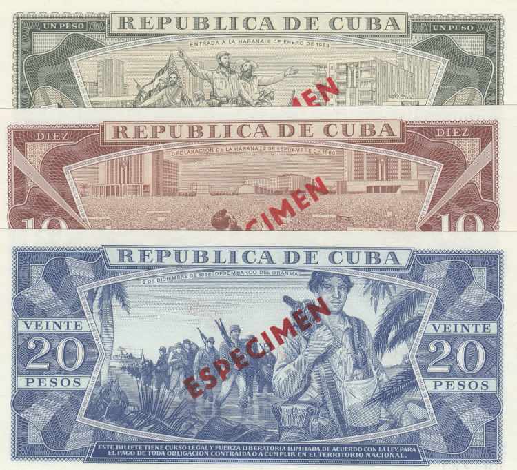 (Total 3 banknotes), 10 Pesos, ... 