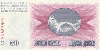 Bosnia Herzegovina, 50 Dinara, ... 