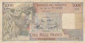 Tunisia, 5000 Francs, 1956, VF ... 