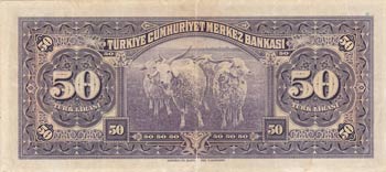 Turkey, 50 Lira, 1942, VF, p142, ... 