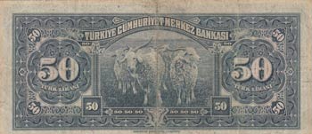 Turkey, 50 Lİra, 1947, VF (+), ... 