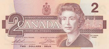 Canada, 2 Dollars, 1986, UNC, p94b