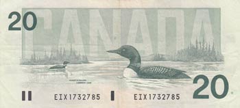Canada, 20 Dollars, 1991, XF, p97a