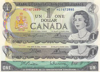 Canada, 1 Dollar (3), 1967/1973, ... 