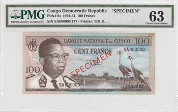 Congo Demokratic Republic, 100 ... 
