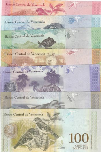 Venezuela, 10 Bolivares, 500 ... 