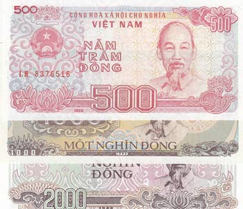 Viet Nam, 500 Dong, 1000 Dong, ... 