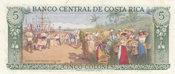Costarica, 5 Colones, 1970, UNC, ... 