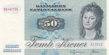 Denmark, 50 Kroner, 1972, UNC, p50a