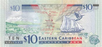 East Caribean States, 10 Dollars, ... 