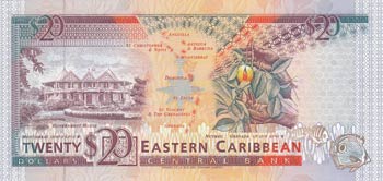 East Caribbean, 20 Dollars, 1993, ... 