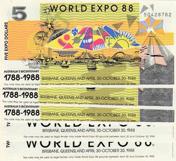 Australia, 2/5 Dollars, Wolrd Expo ... 