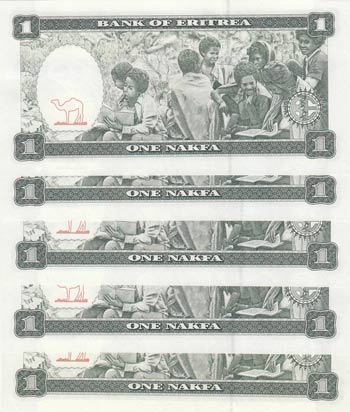 Eritrea, 1 Nakfa, 1997, UNC, p1, ... 