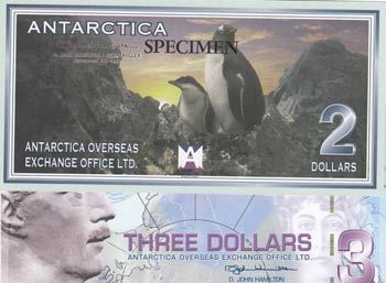 Antarctica, 2 Dollars and 3 ... 