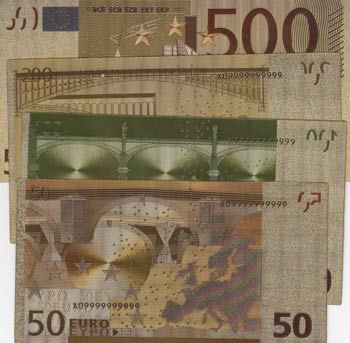 Fantasy Banknotes, Souvenir Gold ... 
