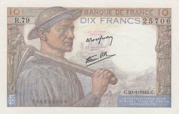 France, 10 Francs, 1944, UNC (-), ... 