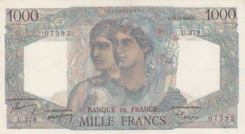 France, 1000 Francs, 1948, AUNC, ... 