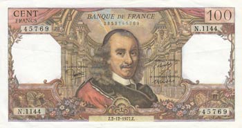 France, 100 Francs, 1977, XF, p149f