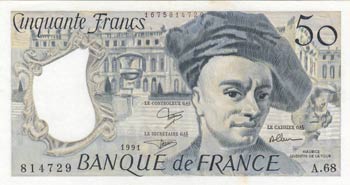 France, 50 Francs, 1991, UNC, p152e