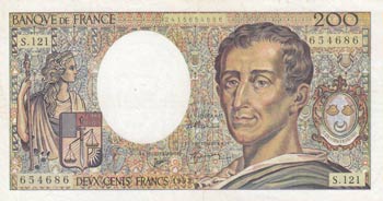 France, 200 Francs, 1992, XF (+), ... 