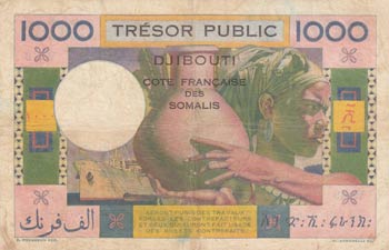 French Somaliland, 1000 Francs, ... 