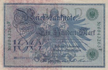 Germany, 100 Mark, 1908, VF (+), ... 