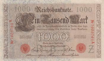Germany, 1000 Mark, 1910, UNC, ... 