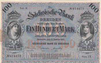 Germany, 100 Mark, 1911, UNC