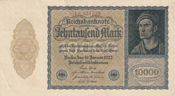 Germany, 10000 Mark, 1922, AUNC, ... 