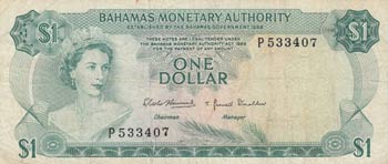 Bahamas, 1 Dollar, 1968, VF (-), ... 