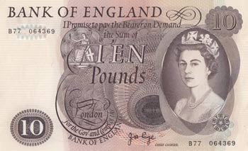 Great Britain, 10 Pounds, 1971, ... 