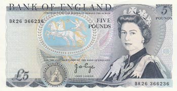 Great Britain, 5 Pound, 1973, UNC ... 