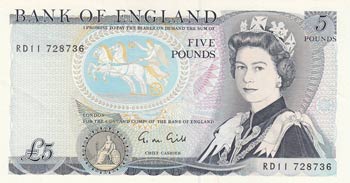 Great Britain, 5 Pounds, 1988-91, ... 