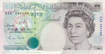 Great Britain, 5 Pound, 1990, UNC, ... 