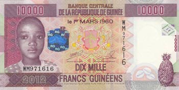 Guinea, 10.000 Francs, 2012, UNC, ... 