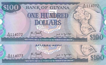 Guyana, 100 Dollars, 1989, UNC, ... 