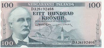 Iceland,  100 Kronurs, 1961, UNC, ... 