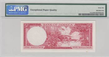 Jamaica, 5 Shillings, 1964, UNC, ... 