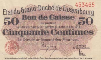 Luxembourg, 50 Centimes, 1918, UNC ... 