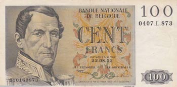 Belgium, 100 Francs, 1952, XF, ... 